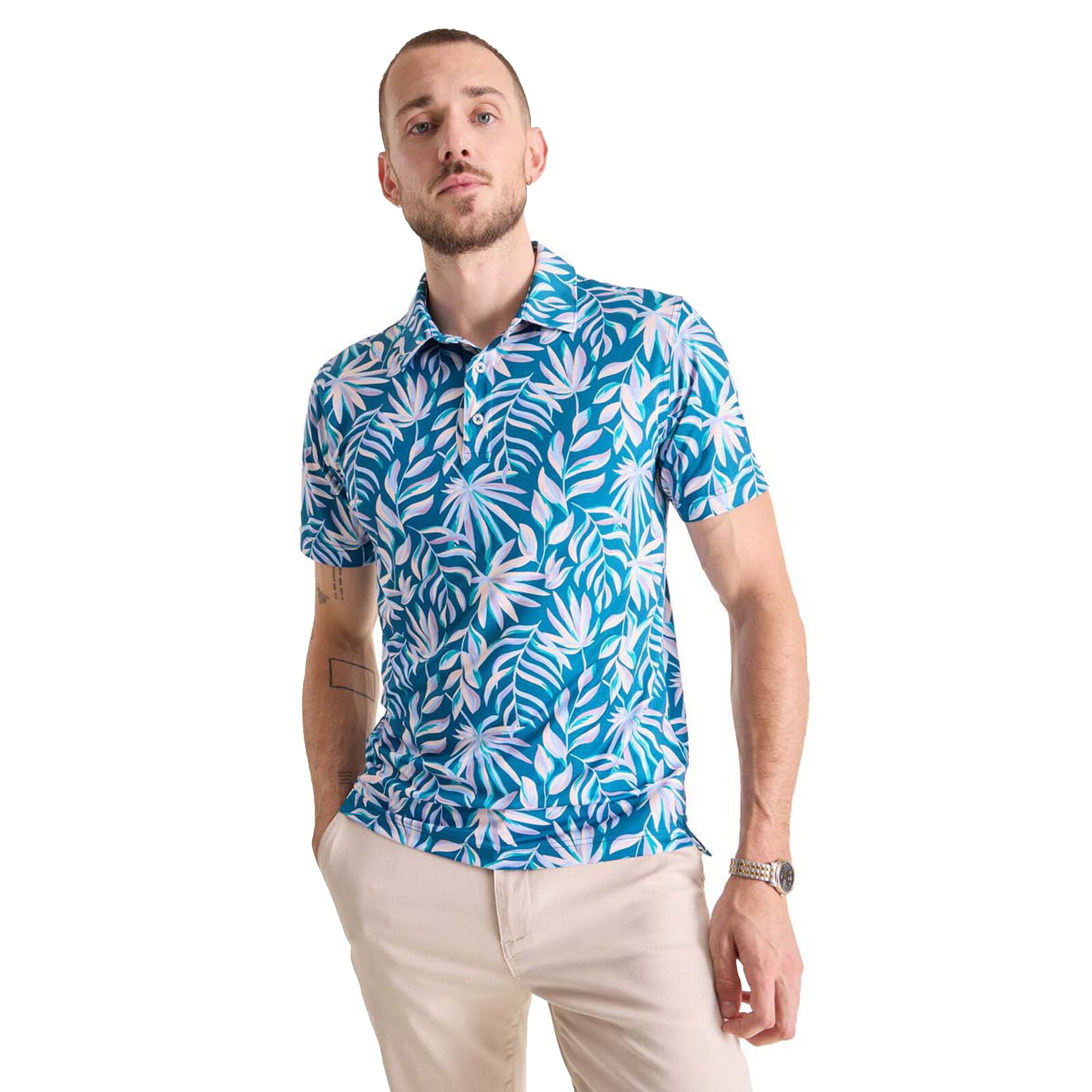 Chubbies Performance Polo 2.0  DarkBlue-BalmyBreeze M