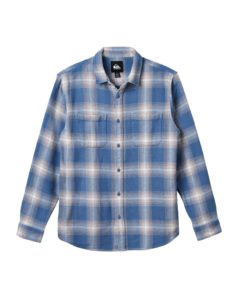 Quiksilver DNA Long Sleeve Flannel Shirt BLQ9-CORONET BLUE PRNT 4 M