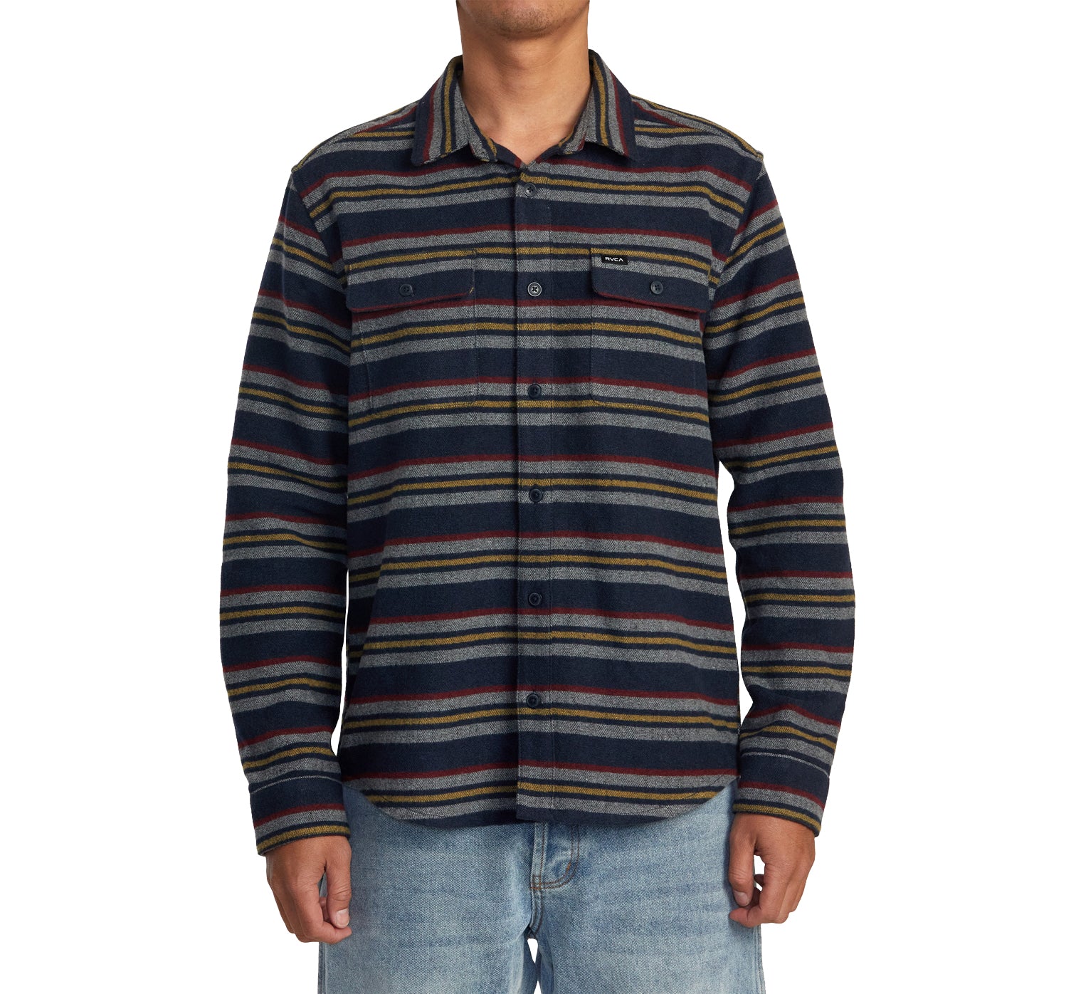 RVCA Blanket LS Woven NVY L