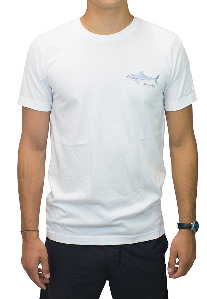 Island Water Sports Watercolor Shark S/S Tee White XL