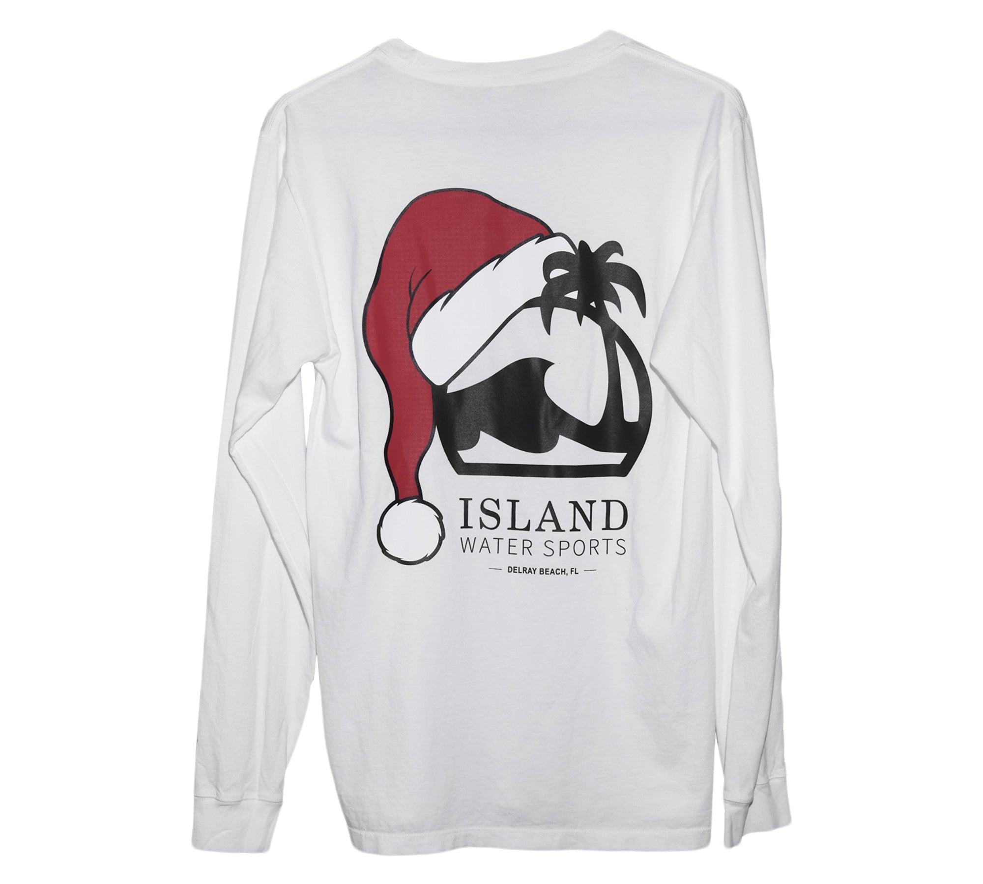 Island Water Sports Santa Hat LS Tee Delray XL
