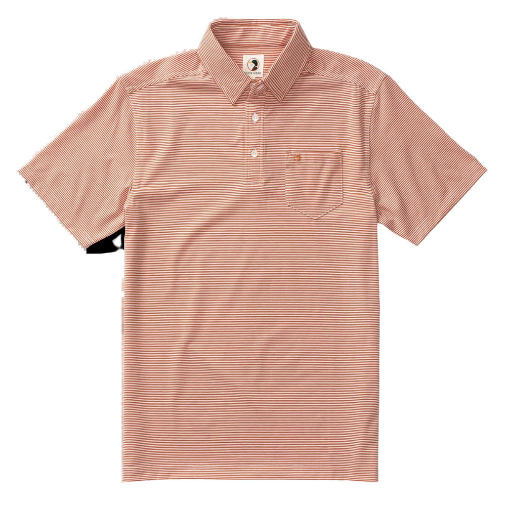Duck Head Chapman Striped Polo  Apricot Bran XL